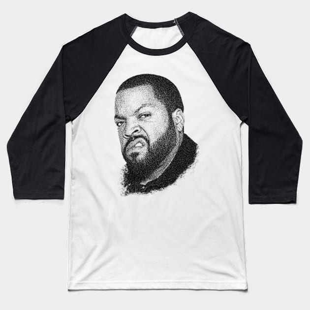 Ice cube - Weird face Baseball T-Shirt by CrazyRich Bimasakti1'no11